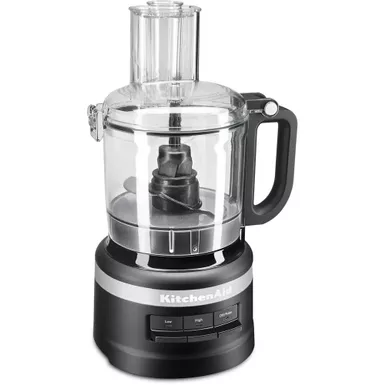 image of KitchenAid Easy Store 7-Cup Food Processor in Matte Black with sku:kfp0718bm-almo