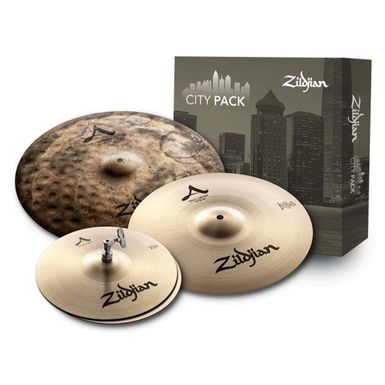 image of Zildjian A Series 4-Piece City Cymbal Set, Includes 18" A Uptown Ride, 14" A Fast Crash, 2x 12" A New Beat Hihats with sku:zjacityp248-adorama