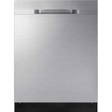 image of Samsung - StormWash 24" Top Control Built-In Dishwasher with AutoRelease Dry, 3rd Rack, 48 dBA - Stainless steel with sku:bb21292847-6361075-bestbuy-samsung
