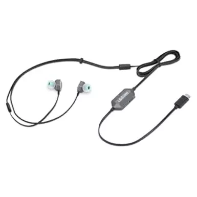 image of Lenovo Legion RGB Gaming in-Ear Headphones with USB-C E510-7.1 Surround Sound, Hi-Res Audio, in-Line Controller with RGB Lights - Compatible with PC, Tablet, Phone with sku:gxd1n40797-lenovo