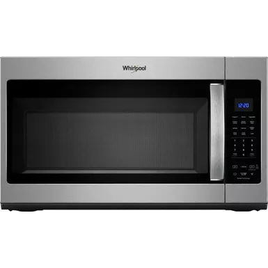image of Whirlpool - 1.9 Cu. Ft. Over-the-Range Microwave with Sensor Cooking - Stainless Steel with sku:bb20748083-bestbuy