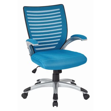 image of Mesh Seat and Screen Back Office Chair - Blue with sku:pnd1gsjnxynqyrvagiomastd8mu7mbs-off-ovr