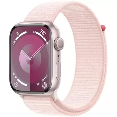 Apple Watch Series 9 GPS 45mm Aluminum Case with Light Pink Sport Loop - Pink