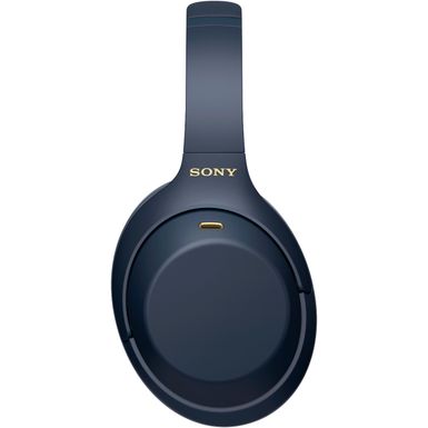 Alt View Zoom 11. Sony - WH-1000XM4 Wireless Noise-Cancelling Over-the-Ear Headphones - Midnight Blue