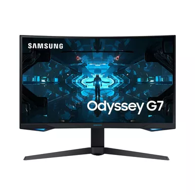 image of Samsung - 32" Odyssey G7 Curved Gaming Monitor with sku:lc32g75tqsnxza-powersales