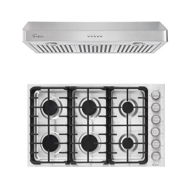 image of 2 Piece Kitchen Appliances Packages Including 36" Gas Cooktop and 36" Under Cabinet Range Hood - 36" with sku:nps_wpniwzhfla89sq9nuwstd8mu7mbs-overstock