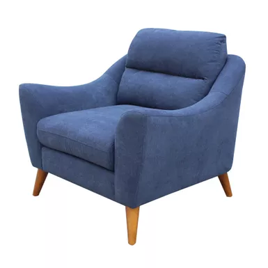 image of Gano Sloped Arm Upholstered Chair Navy Blue with sku:509516-coaster