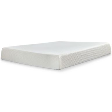 image of White 10 Inch Chime Memory Foam Twin Mattress/ Bed-in-a-Box with sku:m69911-ashley