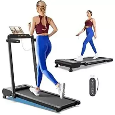 UREVO Walking Pad with Incline, 3 in 1 Portable Folding Treadmills for Home/Office, 2.5 HP Under Desk Treadmill, Large Running Area, Remote Control, LED Display