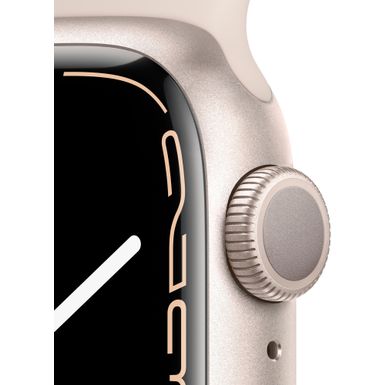 Apple Watch Series 7 (GPS) 45mm Starlight Aluminum Case with Starlight Sport Band Starlight Bundle