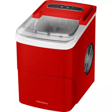 image of Insignia™ - Portable Ice Maker with Auto Shut-Off - Red with sku:bb21799369-bestbuy