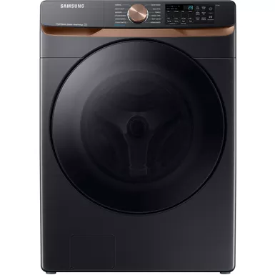 image of Samsung - 5.0 Cu. Ft. High-Efficiency Stackable Smart Front Load Washer with Steam and Super Speed Wash - Brushed Black with sku:bb22031683-bestbuy
