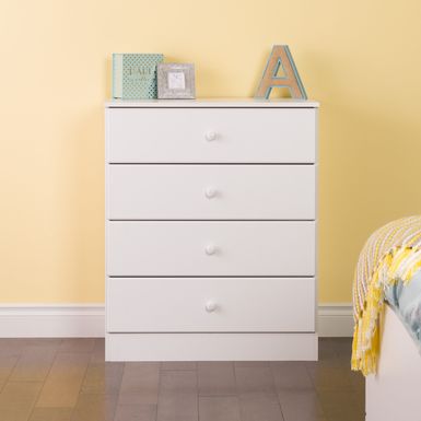 image of Bella 4-Drawer Dresser, White - White - 4-drawer with sku:ffwznd866v2dka9ufgnqqgstd8mu7mbs-overstock