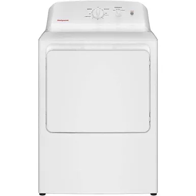 image of Hotpoint 6.2 Cu. Ft. White Electric Dryer with Auto Dry with sku:htx26easwww-electronicexpress