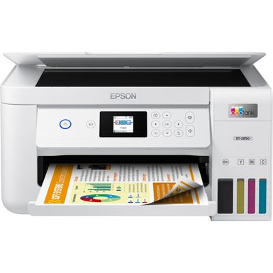 Alt View Zoom 11. Epson - EcoTank ET-2850 All-in-One Inkjet Cartridge-Free Supertank Printer - White