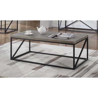 image of Rectangular Coffee Table Sonoma Grey with sku:wh-eu3gb824wbxcvpq5l9gstd8mu7mbs-overstock