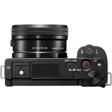Top Zoom. Sony - Alpha ZV-E10 Kit Mirrorless Vlog Camera with 16-50mm Lens - Black