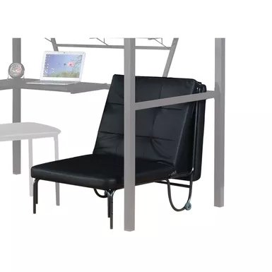 image of ACME Senon Adjustable Chair (Futon), Silver & Black with sku:37276-acmefurniture