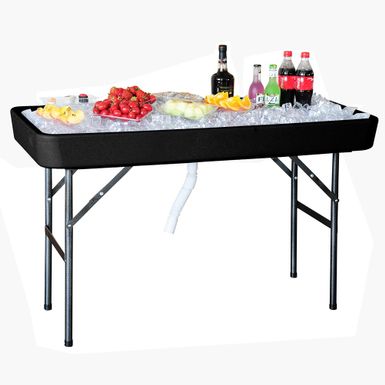 image of Modern Home 4-inch Party Ice Bin Table with Skirt - Black with sku:yxgqsgvglhwl_6zseuasogstd8mu7mbs-overstock