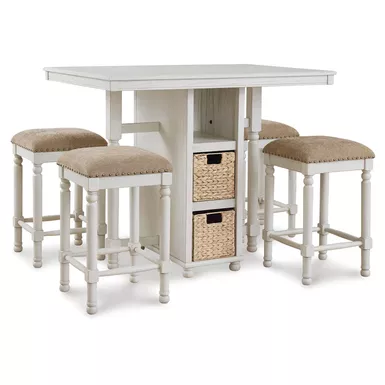 image of Robbinsdale Counter Height Dining Table and Bar Stools (Set of 5) with sku:d623-223-ashley