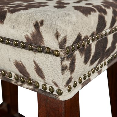 image of Stinson Counter Stool Brown Cow Print with sku:lfxs1784-linon