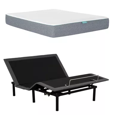 image of Aurora Queen Adjustable Bed Frame with Sofie 10 in. Memory Foam Mattress with sku:65409-primo