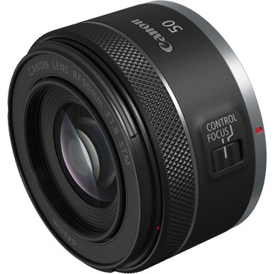 Left Zoom. Canon - RF 50mm f/1.8 STM Standard Prime Lens for RF Mount Cameras - Black