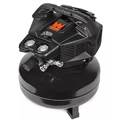 WEN Air Compressor, 6-Gallon, Oil-Free, Pancake Style (AP6092)