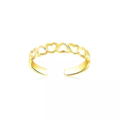 image of 14k Yellow Gold Heart Toe Ring with sku:d155797-rcj