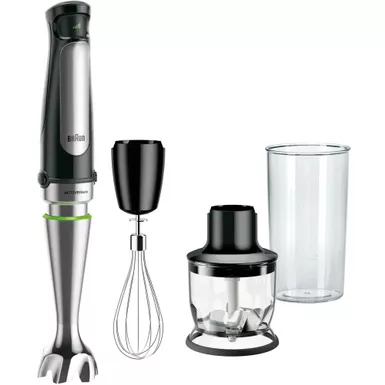 image of Braun - MultiQuick 7 Smart-Speed Hand Blender with 500 Watts of Power, Whisk, and 1.5-Cup Chopper with sku:mq7025x-almo