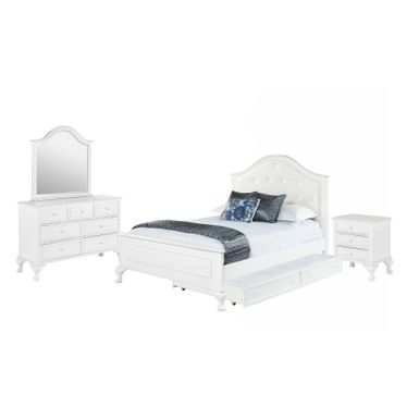 image of Picket House Furnishings Jenna Full Panel w/ Trundle 4PC Bedroom Set - Full Bed with Trundle 4 PC Set with sku:pvihqaaicbysmixsjqmugqstd8mu7mbs-overstock