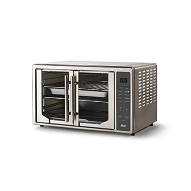 image of Oster Air Fryer Countertop Toaster Oven | French Door and Digital Controls | Stainless Steel, Extra Large with sku:b08mxszhb5-ost-amz
