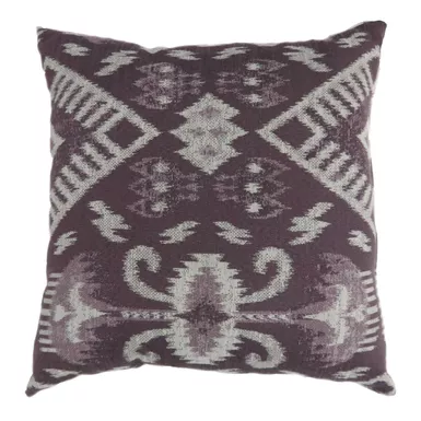 Contemporary Fabric 21" x 21" Throw Pillows in Purple (Set of 2)