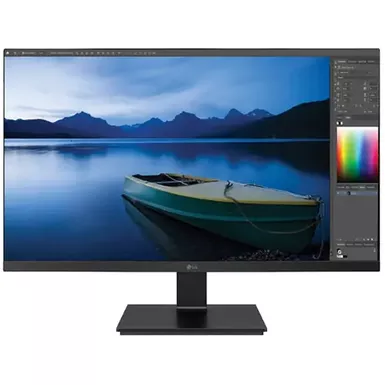 LG 24'' IPS FHD Monitor with USB Type-C, Flicker Safe and Ergonomic Stand with Two-way Pivot, Black