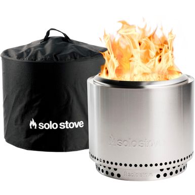 image of Solo Stove - Bonfire + Stand & Shelter 2.0 Bundle - Stainless Steel with sku:bb22040856-bestbuy