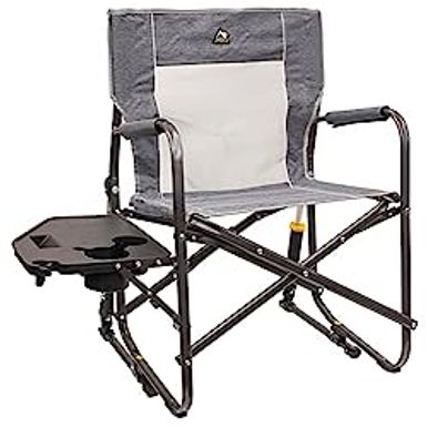 image of GCI Outdoor Freestyle Rocker Portable Folding Rocking Chair, Outdoor Camping Chair with Side Table with sku:b0bdbyvdt9-amazon