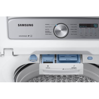 Alt View Zoom 12. Samsung - 5.0 Cu. Ft. High Efficiency Top Load Washer with Active WaterJet - White