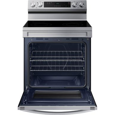 Alt View Zoom 18. Samsung - 6.3 cu. ft. Freestanding Electric Range with WiFi and Steam Clean - Stainless steel