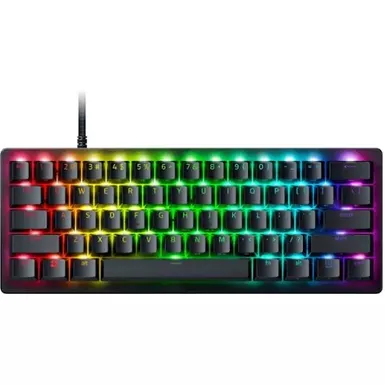 image of Razer - Huntsman V3 Pro Mini 60% Wired Analog Optical Esports Keyboard with Snap Tap Mode Rapid Trigger and Adjustable Actuation - Black with sku:bb22203265-bestbuy