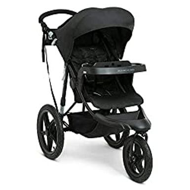 image of Delta Children Apollo Jogging Stroller - Shock Absorbing Frame with Large Canopy & Recline - Car Seat Compatible, Black with sku:b0c5463nvt-del-amz