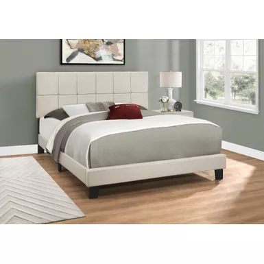 Bed - Queen Size / Beige Linen