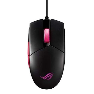 image of ASUS Optical Gaming Mouse - ROG Strix Impact II Electro Punk Edition | 6,200 DPI Sensor | Wired Gaming Mouse for PC | Ultimate Comfort | Aura Sync RGB, Armoury II with sku:as90mp01u0bm-adorama