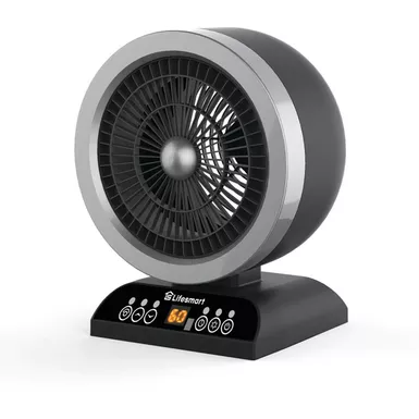 image of LifeSmart 2 in 1 Digital Fan Heater with Oscillation with sku:htfn1002-almo