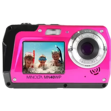 image of Minolta - MN40WP 48.0 Megapixel Waterproof Digital Camera - Pink with sku:bb22149472-bestbuy