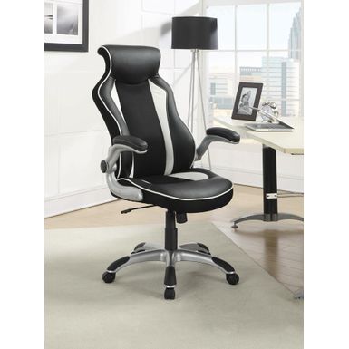 image of Adjustable Height Office Chair Black and Silver with sku:800048-coaster