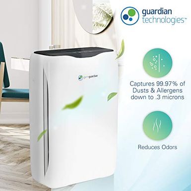 image of GermGuardian - 151 Sq. Ft Console Air Purifier - White with sku:bb21417260-6389638-bestbuy-germguardian