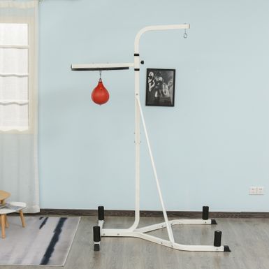 image of Soozier Free-Standing Speed Bag Platform Punch Bag Station Boxing Stand Heavy Duty Frame White - White with sku:arpdkqvrbafuqynj0x5t-qstd8mu7mbs-overstock