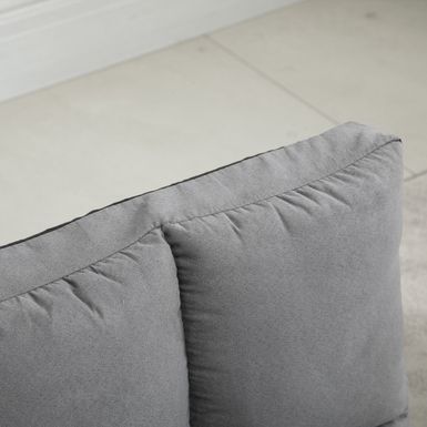 image of HOMCOM Convertible 7 Adjustable Positions Folding Couch Bed - Light Grey with sku:szmt9y_ajm2uubobih67gastd8mu7mbs-overstock