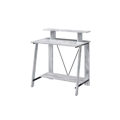 ACME Nypho Writing Desk, Antique White & Black Finish