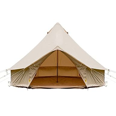 image of Happybuy Yurt Tent 19.7ft /6m Cotton Canvas Tent with Wall Stove Jacket Glamping Tent Waterproof Bell Tent for Family Camping Outdoor Hunting in 4 Seasons with sku:b07vm3xch2-hap-amz